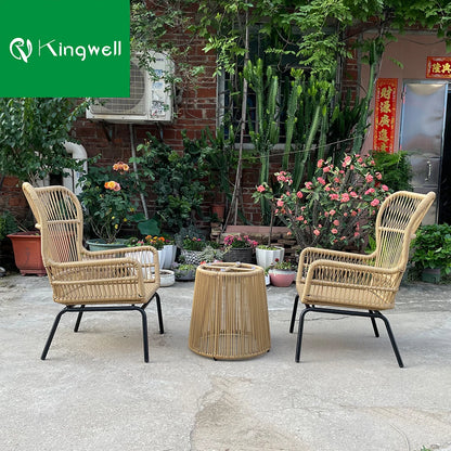 Factory Direct Selling Outdoor Garden Patio Furniture Rattan Coffee Table and Chair bar Set with Best Price