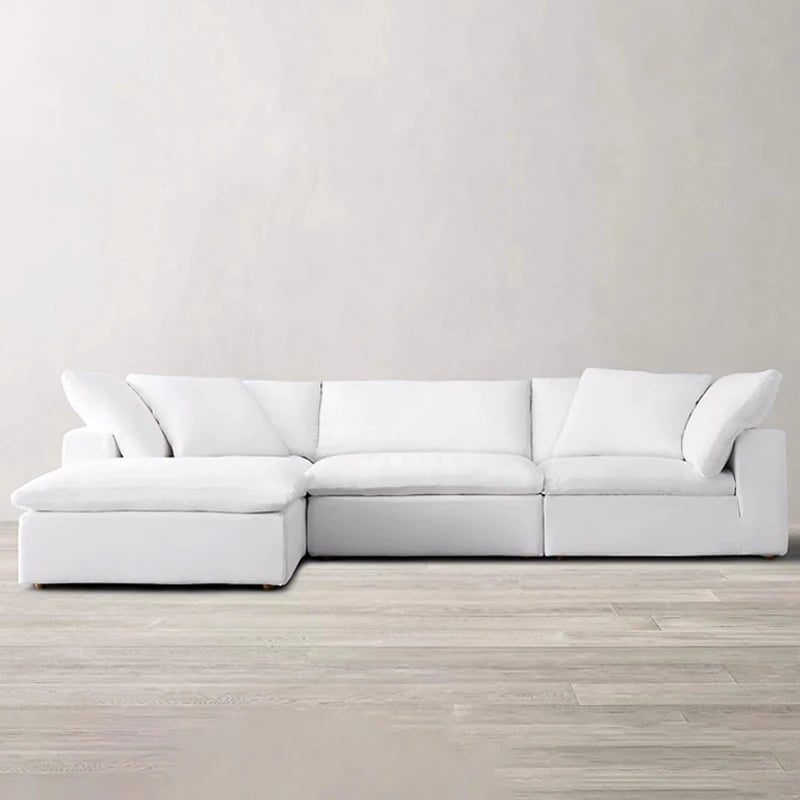 Modern design L-shaped sofa set Living room furniture combination set Modern living room white home sofa