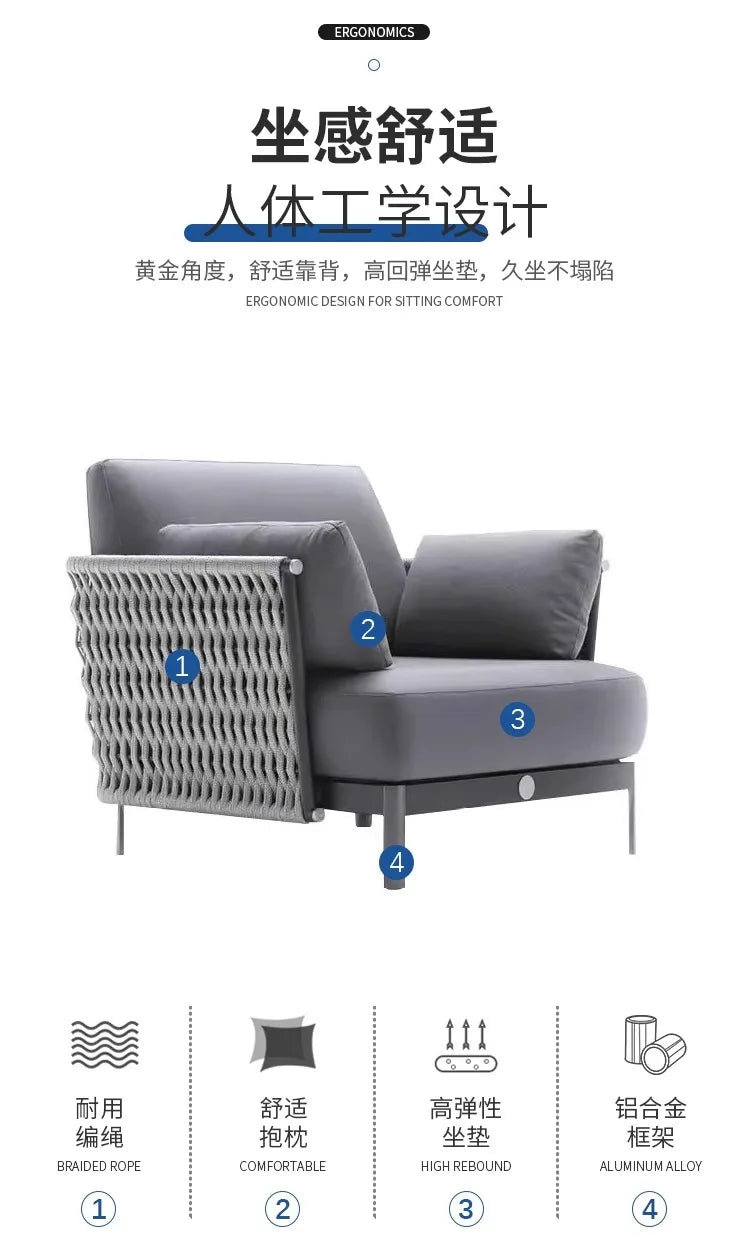 Advanced Luxury Outdoor Sofas Simplicity Creative New Style Garden Sofas Villa Party Accent Furniture Arredo Giardino Lshysf