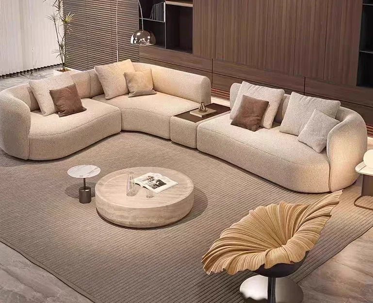P32 Minimalist sofa large apartment living room special-shaped corner fabric, modular combination sofa