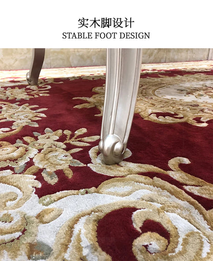 A07 French solid wood dining table and chair combination luxury carved dining table household rectangle