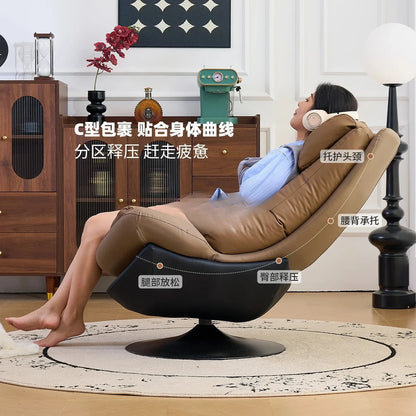 AASingle Sofa Rotating Chair Balcony Living Room Leisure Chair Light Luxury