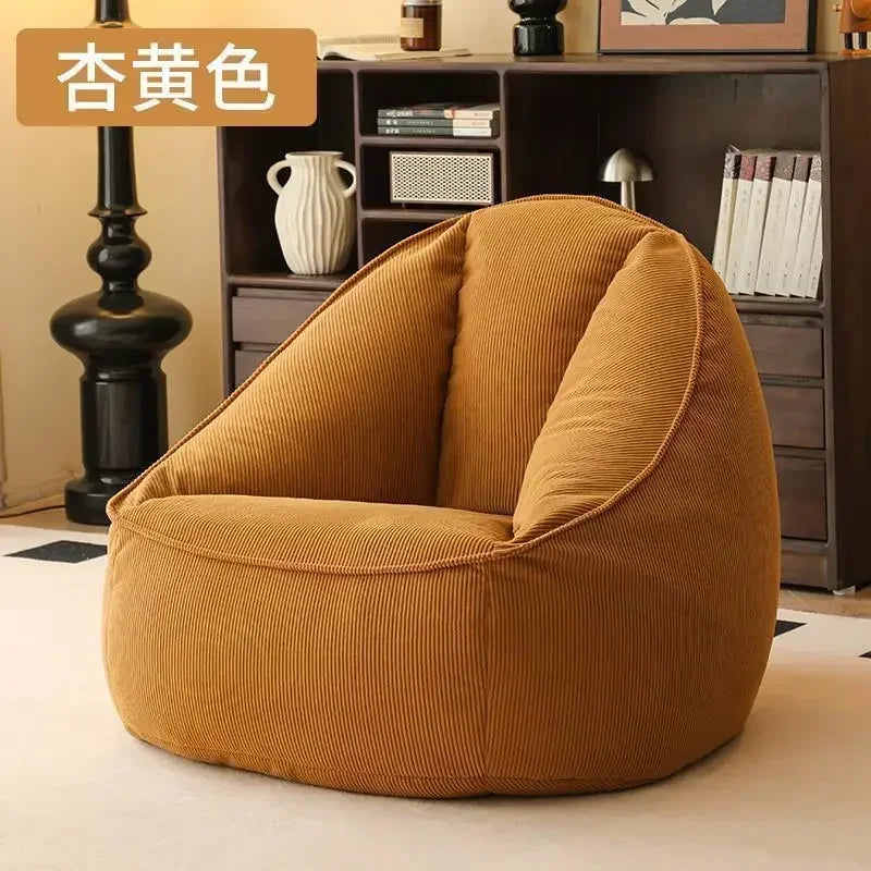 Bean Bag Lazy Corduroy Comfortable Sofa Single Bed Tatami Bedroom Balcony Casual Lightweight Small Sofa Living Room 2025 New