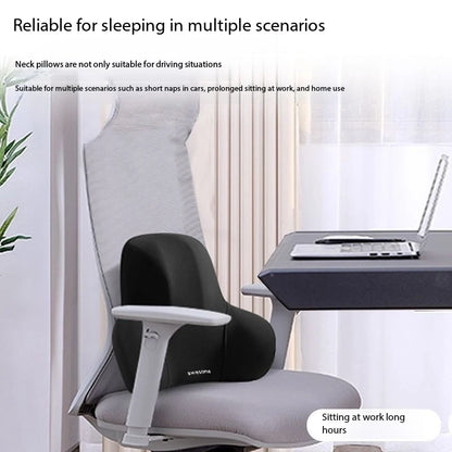 Car Neck Pillow Memory Foam Headrest Cushion Breathable Lumbar Back Support Pillow Relieve Fatigue for Car Seat Office Chair