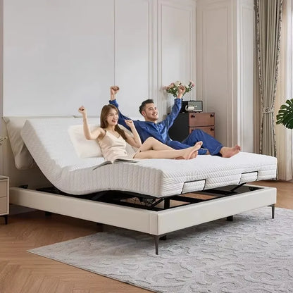 Soft bed Adjustable backrest Soft comfortable bedroom bed Soft folding bed