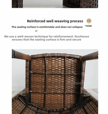 Nordic Outdoor Patio Table and Chair Balcony Table and Chair Combination Home Leisure Storage Table Three-piece Garden Furniture
