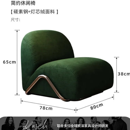 Medieval wabi-sabi wind single sofa living room home hotel homestay reception chair creative designer backrest leisure chair