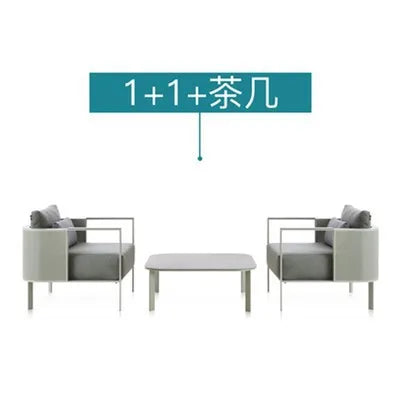 Modern Aluminum Garden Sofa Set - Durable and eco-friendly outdoor furniture with optional PE rattan frame