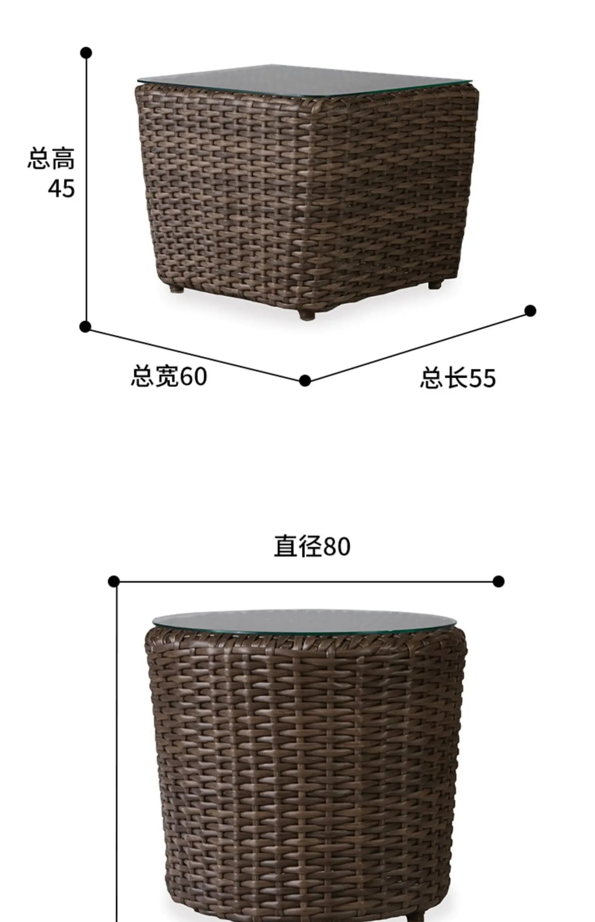 Outdoor sofa combination balcony rattan leisure chair swivel chair