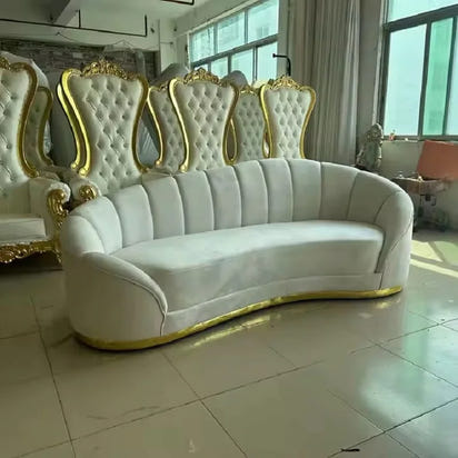 Simple Style Wedding Sofa for Bride and Groom Hot Selling Events Velvet Sofa