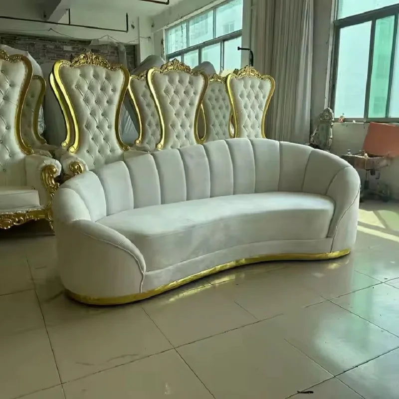 Simple Style Wedding Sofa for Bride and Groom Hot Selling Events Velvet Sofa