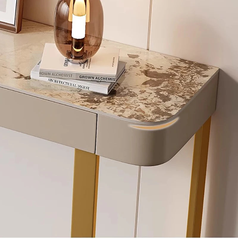 Italian Luxury Console Table With Storage Thin Living Room Entrance Console Table Rectangle Glam Woonkamer Tafel Furniture