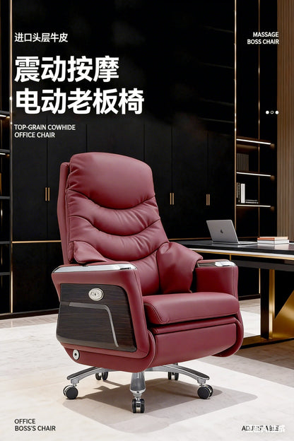 Arms Heat Office Chair Big Tall Comfy Boss Single Office Chair Massage Ergonomic Chaise Bureau Design Italian Furniture Luxury