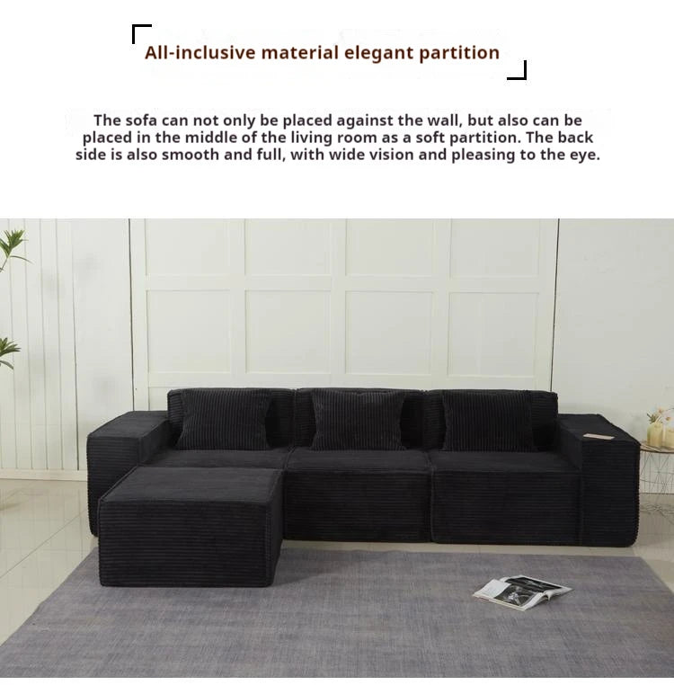 Compressed SofaNew Design Living Room Furniture L-Shape Sectional Sofa Comfortable Fluffy Vacuum Compressed Comfy Sofa Set Modul