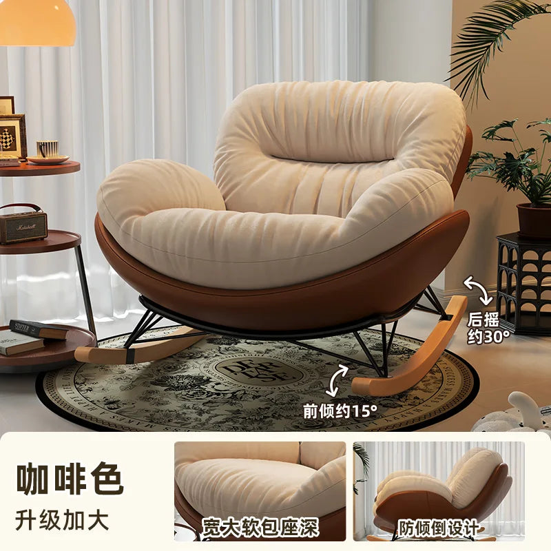 Unique Arm Chairs Rocking Lounge Salon Bedroom Lazy Relax Modern Reading Living Room Chairs Lounge Fauteuil Trendy Furniture