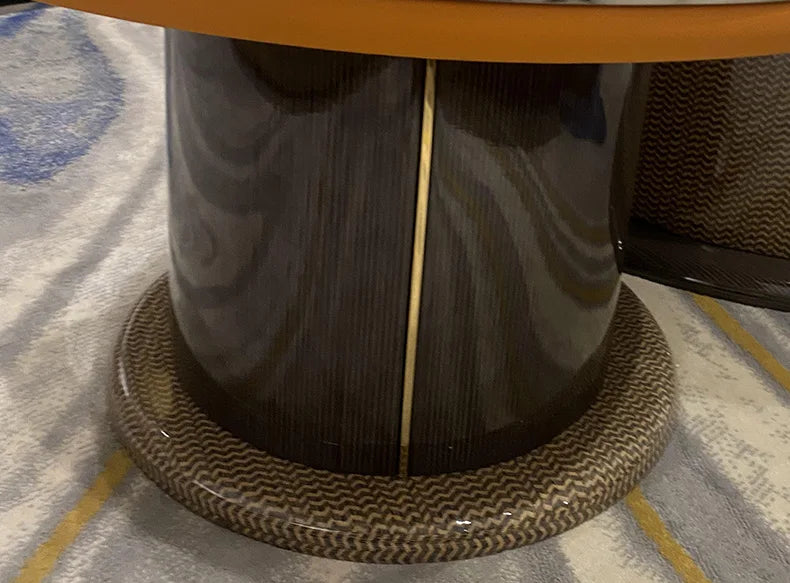 pg55Italian Style Light Luxury Genuine Leather Sofa Villa Living Room Large and Small Suite Combination