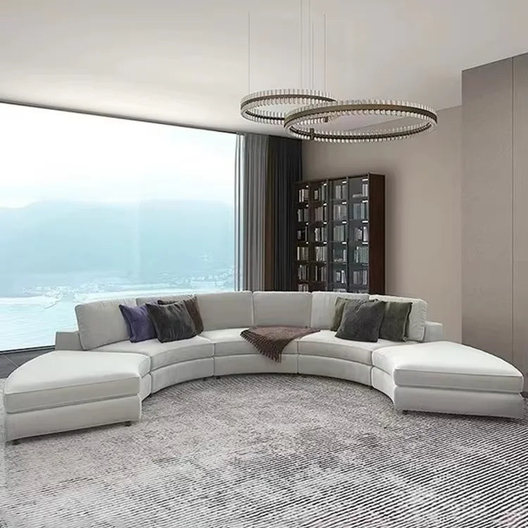 Modern Design Large Circular Sofa Combination Living Room Sofa Light Luxury Hotel Lobby Reception Beauty Salon Club Leisure Sofa
