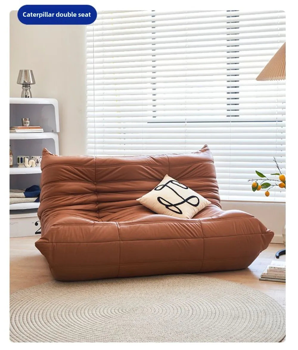 Caterpillar sofa three-person togo full sponge high rebound Internet celebrity living room leisure area sofa famous small sofa
