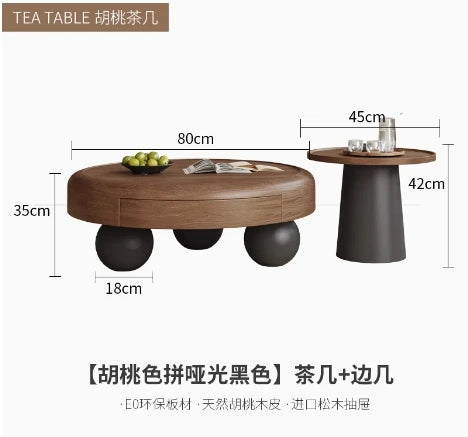 Ornaments Wood Coffee Table Luxury Mechanism Premium Oval Coffee Tables Modern Nordic Mesas De Centro Para Sala Home Furniture