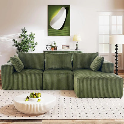Cloud Modular Sofa Couch with L-Shape Chaise,Modern Sectional with Deep Seat, Upholstered Couches for Living Room Bedroom