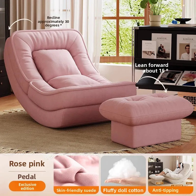 Moon Kennel Rocking Chair Reclining Chair Adults Sleeping Lazy Sofa Chair Balcony Home Lounge Chair