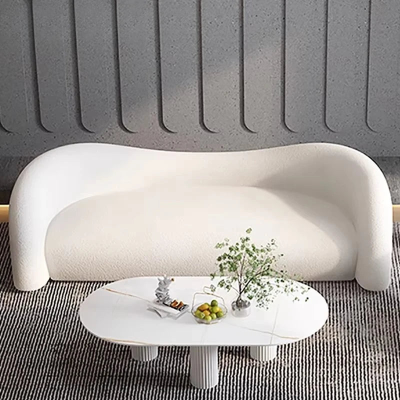 WISEMAX FURNITURE meubles de salon design canapés de sol en forme de L ensemble Teddy canapé modulaire sectionnel en tissu de forme incurvée