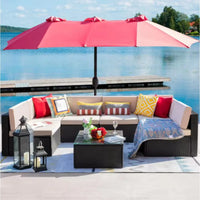 Patio Furniture Sectional Set Outdoor Lawn Conversation Sets,make you comfortable whether you are sitting or lying down