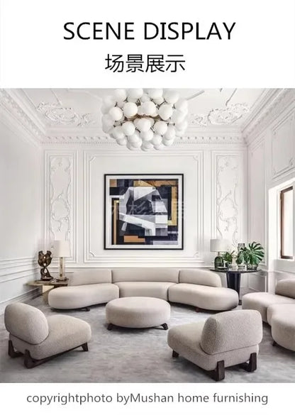 Curved Modern Soft Unique Sofa Kawaii Wood Foam Nordic Luxury Sofa Sectional Lounge Designer Divano Letto Living Room Furniture