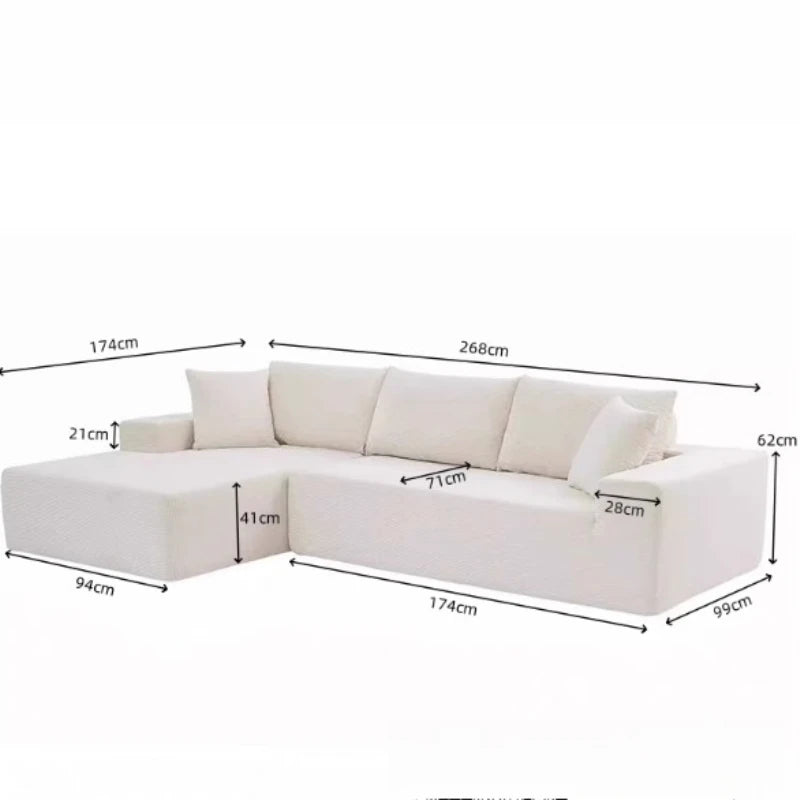 living room office Armchair Convertible sofa L-shape lounge compressed sofa seats lazy home modern Relaxing luxury furniture