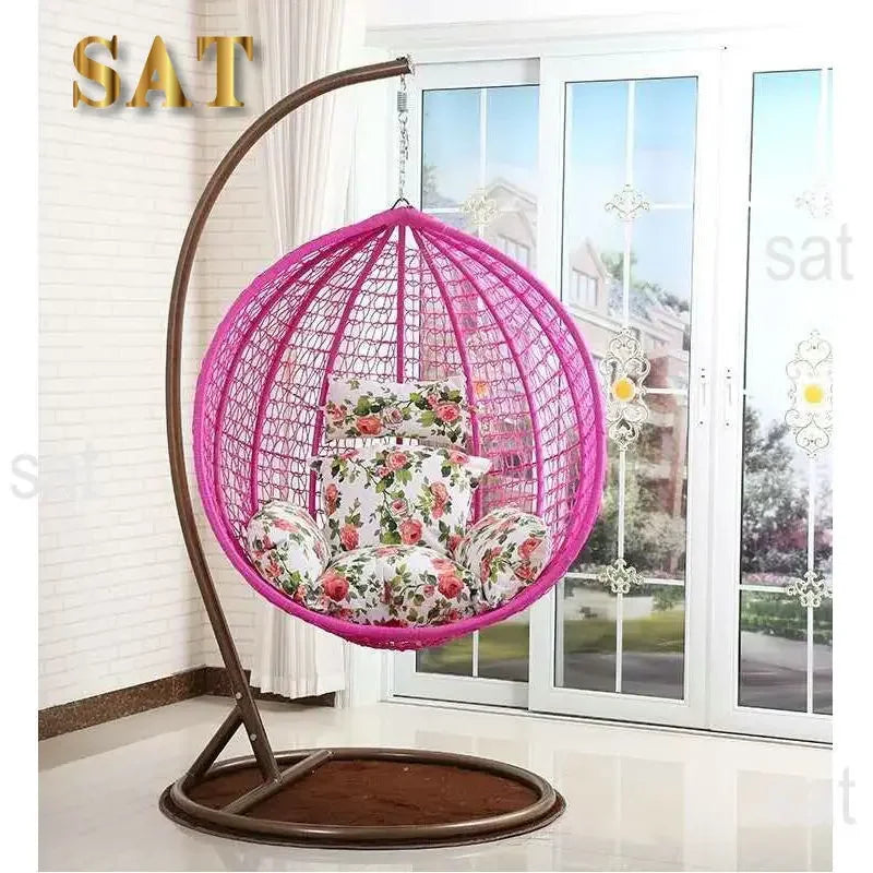 -Indoor Outdoor Rope Hanging Swing Terrace Bedroom Hammock Egg Chair Swing Custom Patio Swing Chair