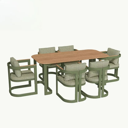 Factory Luxury Outdoor Furniture Patio Teak Wood Dining Sets Garden Table and Chairs Set for Hotel Restaurant Used