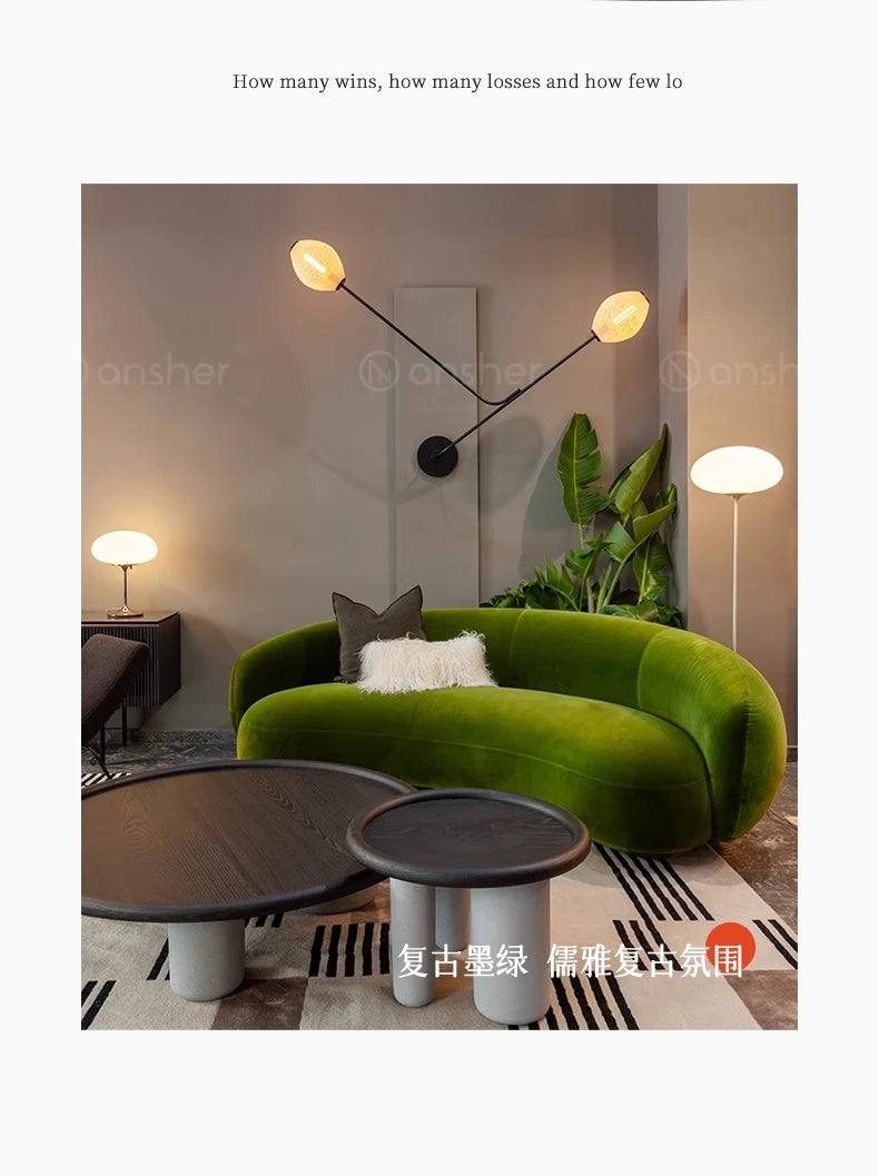 Cashew sofa Nordic light luxury modern simple living room fabric sofa combination straight row sofa