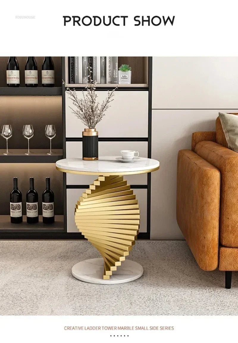 Nordic Leisure Bedroom Side Table Modern Marble Coffee Table for Living Room Furniture Nordic Designer Tables