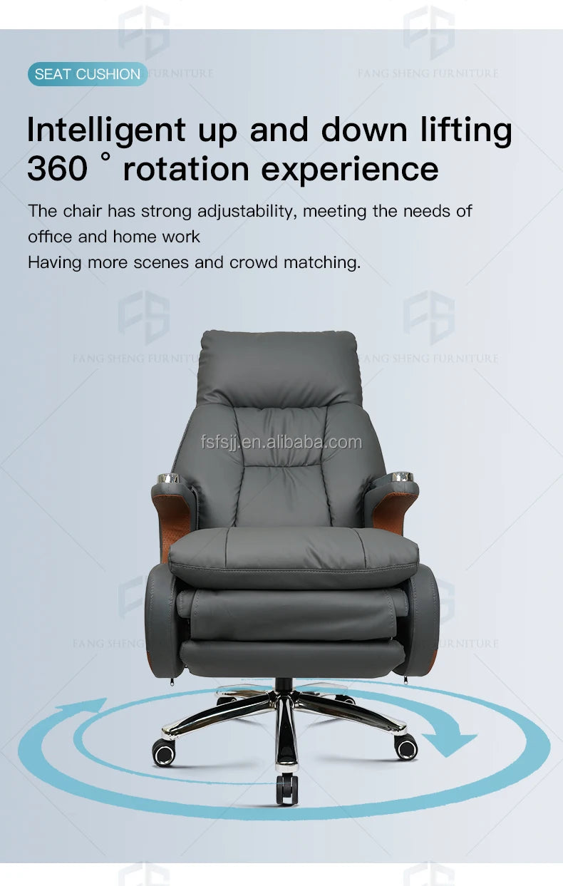 Chair Office Furniture Wholesale Luxury Modern Leather Ergonomic Boss Chair Office Chair  for Fat People