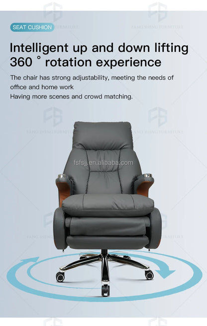 Chair Office Furniture Wholesale Luxury Modern Leather Ergonomic Boss Chair Office Chair  for Fat People