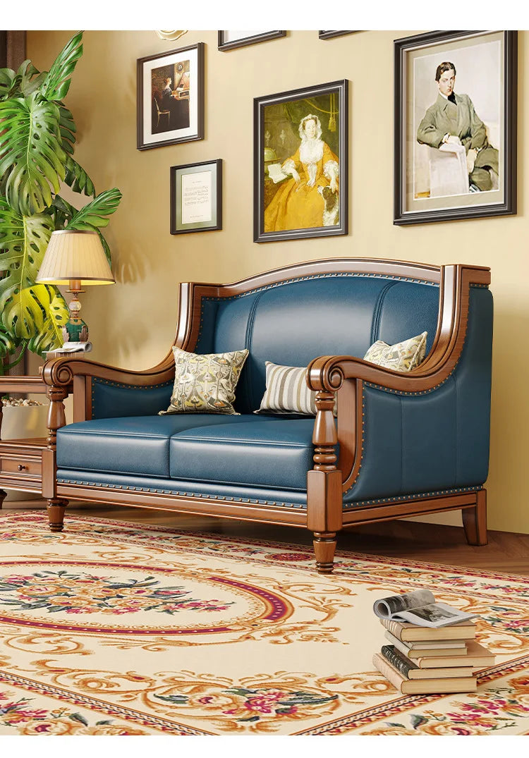 Customizable American leather sofa