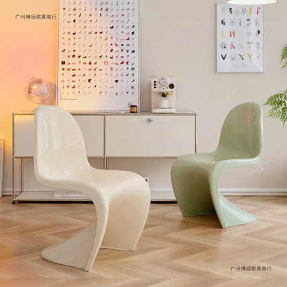 Transparent Plastic Dining Chair, Simple and Modern Home Chair, Backrest Chair, Vanity Stool