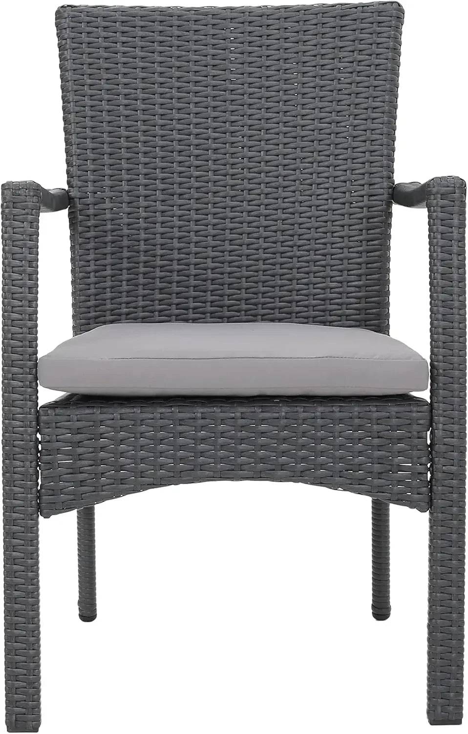 Amanda Outdoor Wood and Wicker Expandable 8 Seater Dining Set