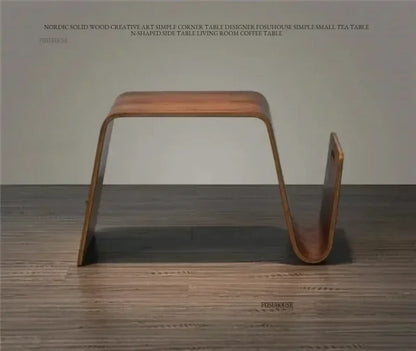 Designer Bentwood Plywood Coffee Table Mid Century Modern End Table Living Room Furniture Side Bed Table for Laptop w