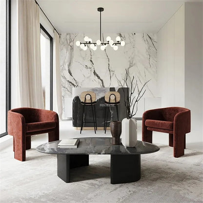 Leisure Fabric Living Room Chairs Designer Lazy Recliner French Living Room Furniture Home Balcony Coffee Shop Backrest Armchair