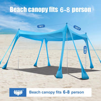 New Lycra Camping Sun Shelter UPF50+ Pop Up Beach Tent Outdoor Shade Beach Canopy for Camping Fishing Backyard Fun or Picnics