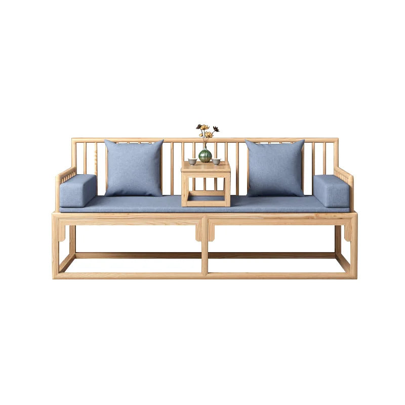 Han Solid Wood New Chinese Sofa Combination Living Room Zen Bed Hotel Homestay Push