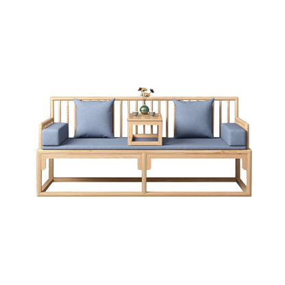 Han Solid Wood New Chinese Sofa Combination Living Room Zen Bed Hotel Homestay Push