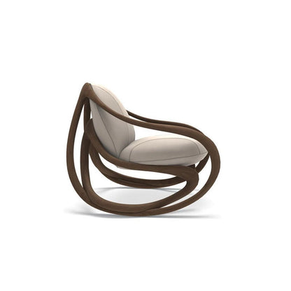 All solid wood rocking chair, modern light luxury log living room lazy rocking chair