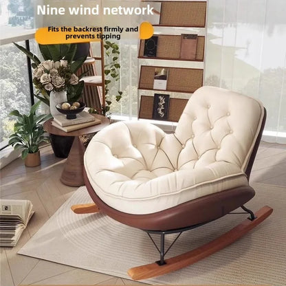 Simple Penguin Rocking Chair,Balcony Sofa,Home Leisure Chair,Living Room Honeycomb Lazy Leisure Rocking Chair Recliner Chairs