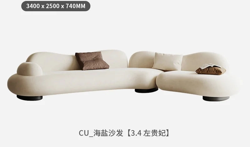 Aesthetics Designer Sofa Unusual Light Luxury Adult Trendy Room Decor Sofas Curved Lounge Comfortable Muebles Home Furniture