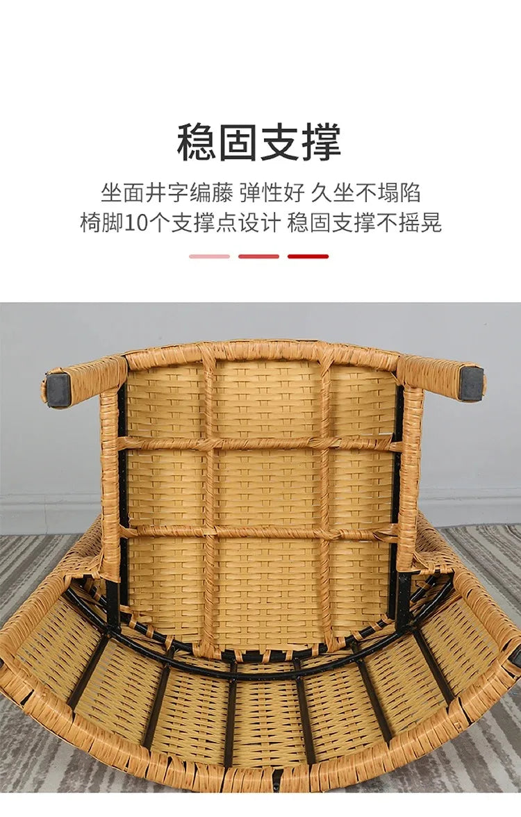 Balcony rattan chair three-piece outdoor courtyard combination small table and chair casual coffee table