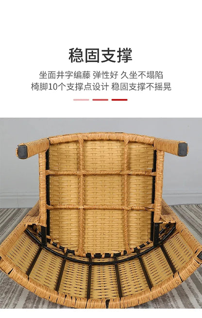 Balcony rattan chair three-piece outdoor courtyard combination small table and chair casual coffee table