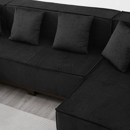 Modern U-Shaped Sectional Sofa 130" Sectional Sofa Upholstered Sofa with RGB LED Light Strip and 6 Pillows for Living Room