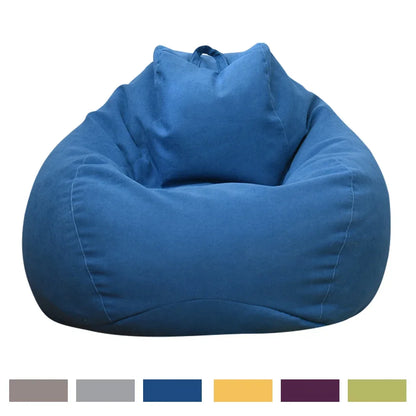 Lazy Sofa Cover Comfortable Large Bean Bag Cover without Filler for Home Bedroom Adults Kids Soft Tatami Chairs Covers Beanbags